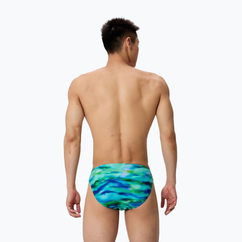 Bokserki pływackie męskie Speedo Printed Brief sunset grove/green 2
