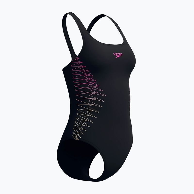 Strój pływacki jednoczęściowy damski Speedo Placement Muscleback anthracite/clover 7