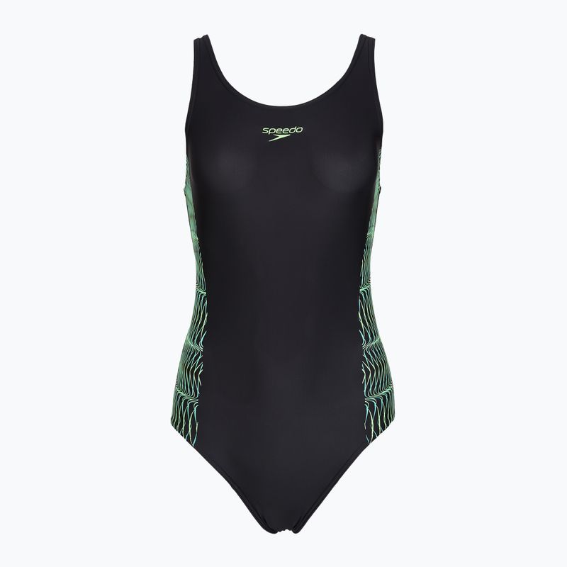 Strój pływacki jednoczęściowy damski Speedo Placement Muscleback anthracite/clover 6
