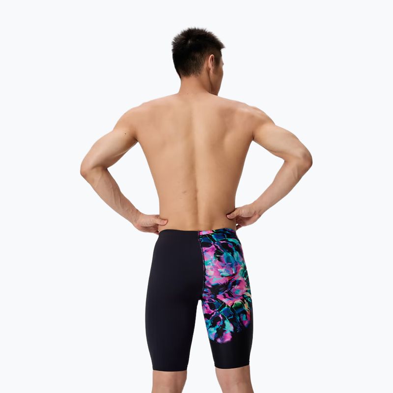 Jammery pływackie męskie Speedo Placement Aquashort glitchy garden/black 2