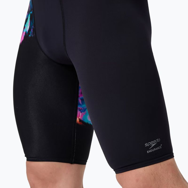 Jammery pływackie męskie Speedo Placement Aquashort glitchy garden/black 6