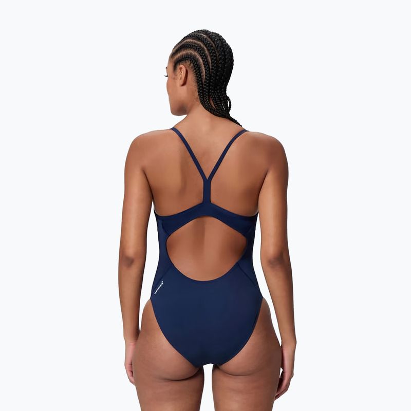 Strój pływacki jednoczęściowy damski Speedo Endurance+ Logo Thin Strap peacoat 2