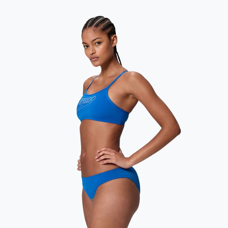 Strój pływacki dwuczęściowy damski Speedo Endurance+ Logo Thin Strap turkish sea 2