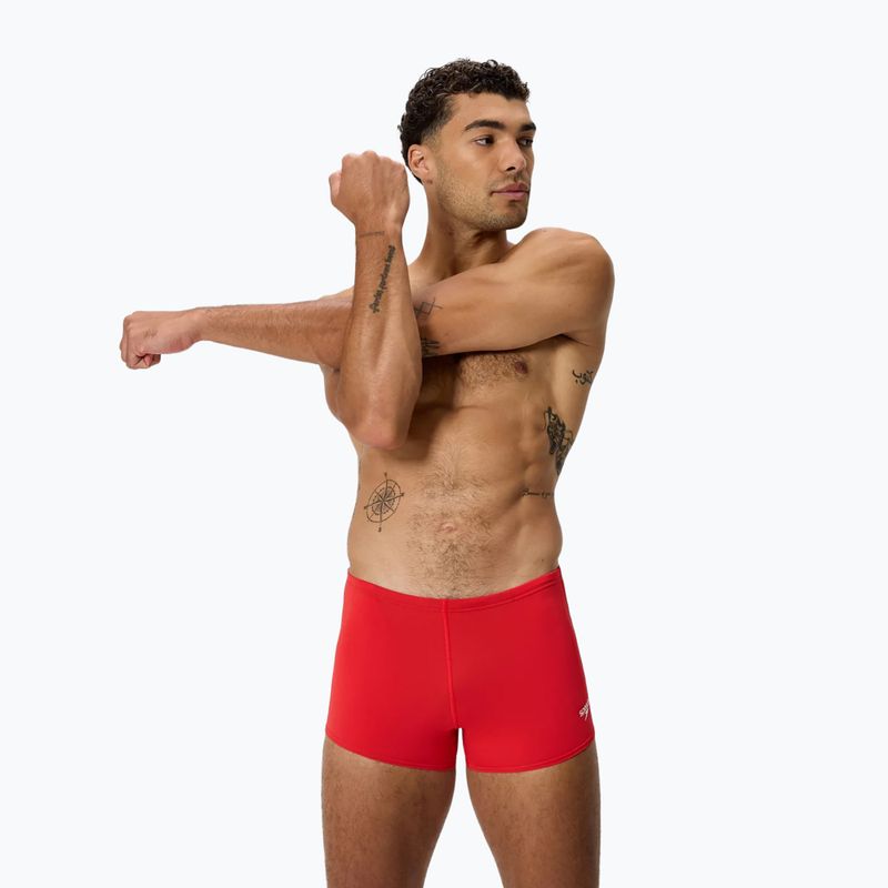 Bokserki kąpielowe męskie Speedo Endurance+ Logo Aquashort high risk red