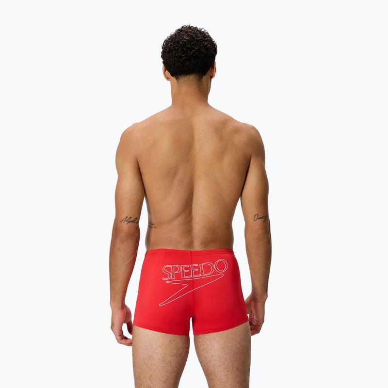 Bokserki kąpielowe męskie Speedo Endurance+ Logo Aquashort high risk red 2