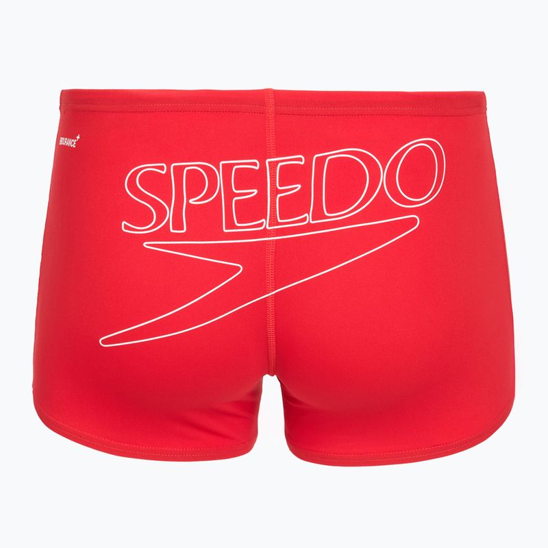 Bokserki kąpielowe męskie Speedo Endurance+ Logo Aquashort high risk red 2