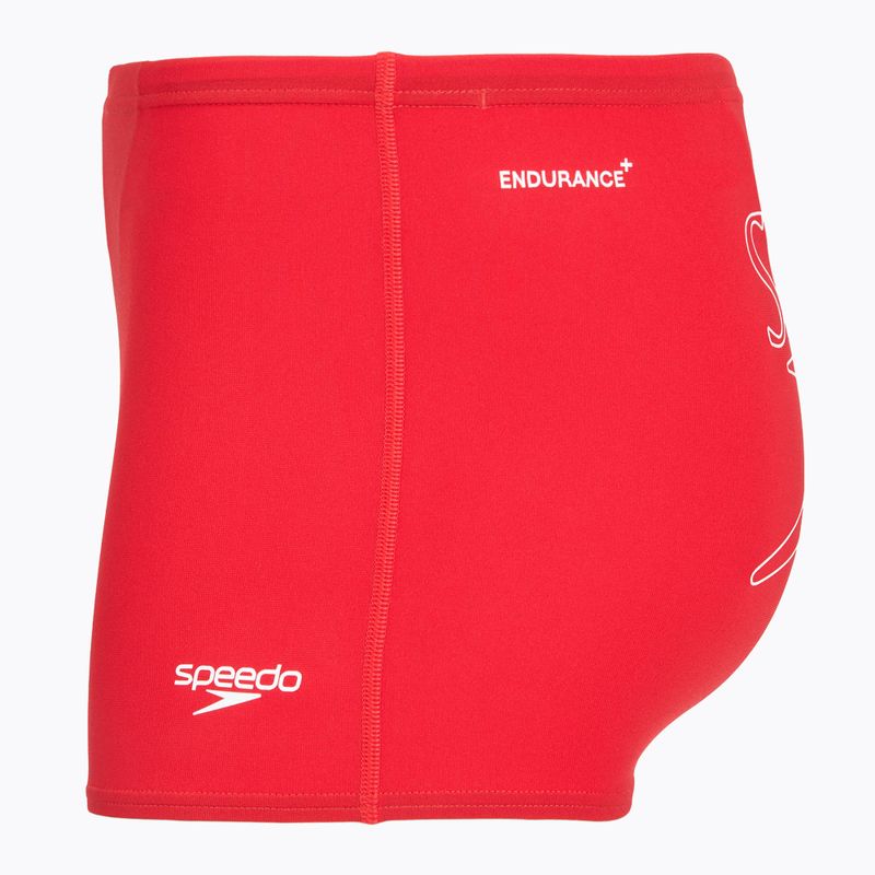 Bokserki kąpielowe męskie Speedo Endurance+ Logo Aquashort high risk red 3
