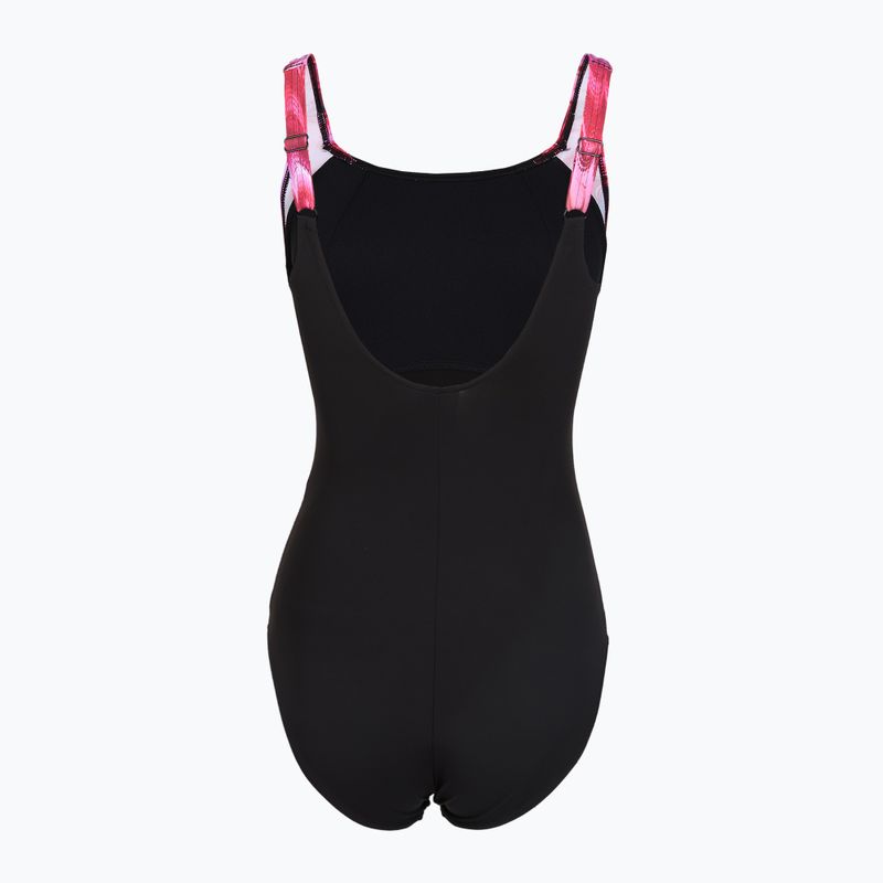 Strój pływacki jednoczęściowy damski Speedo Shaping LunaLustre Printed anthracite/ruby 2