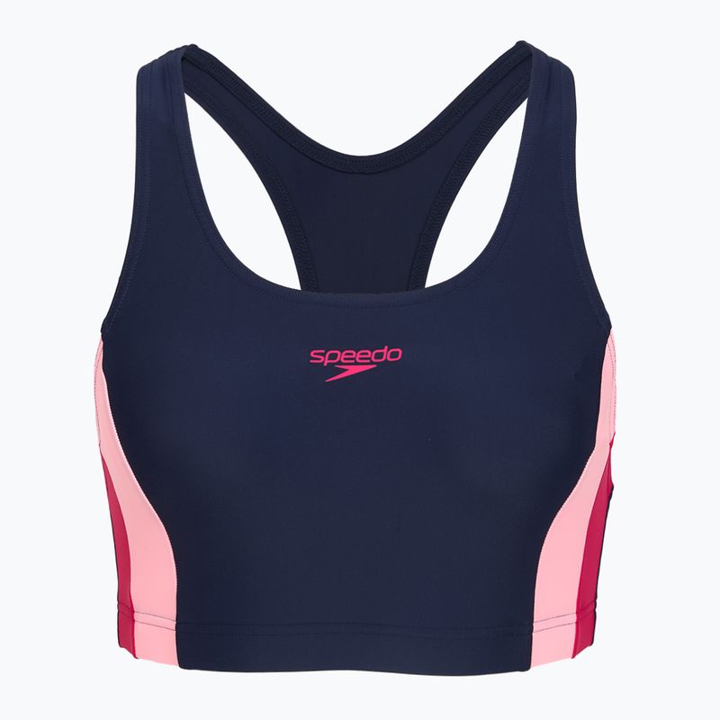 Strój pływacki jednoczęściowy damski Speedo Colourblock Splice 2.0 peacoat/pink 3