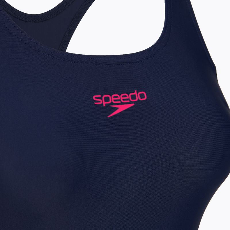 Strój pływacki jednoczęściowy damski Speedo Colourblock Splice 2.0 peacoat/pink 5