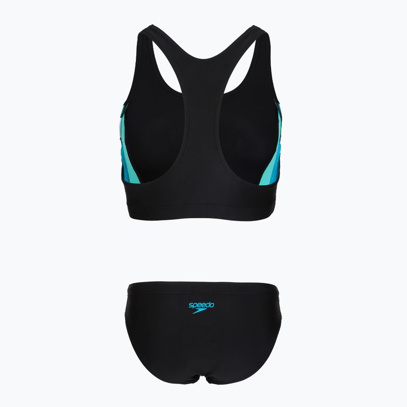 Strój pływacki jednoczęściowy damski Speedo Colourblock Splice 2.0 anthracite/mayanblue 2
