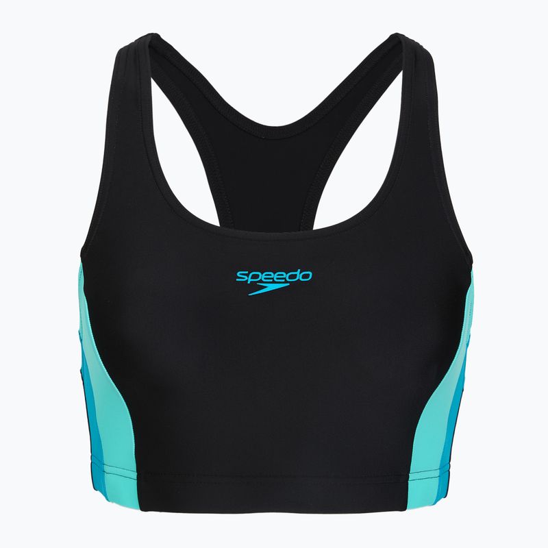 Strój pływacki jednoczęściowy damski Speedo Colourblock Splice 2.0 anthracite/mayanblue 3