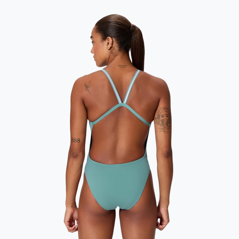 Strój pływacki jednoczęściowy damski Speedo Active Back storm green 2