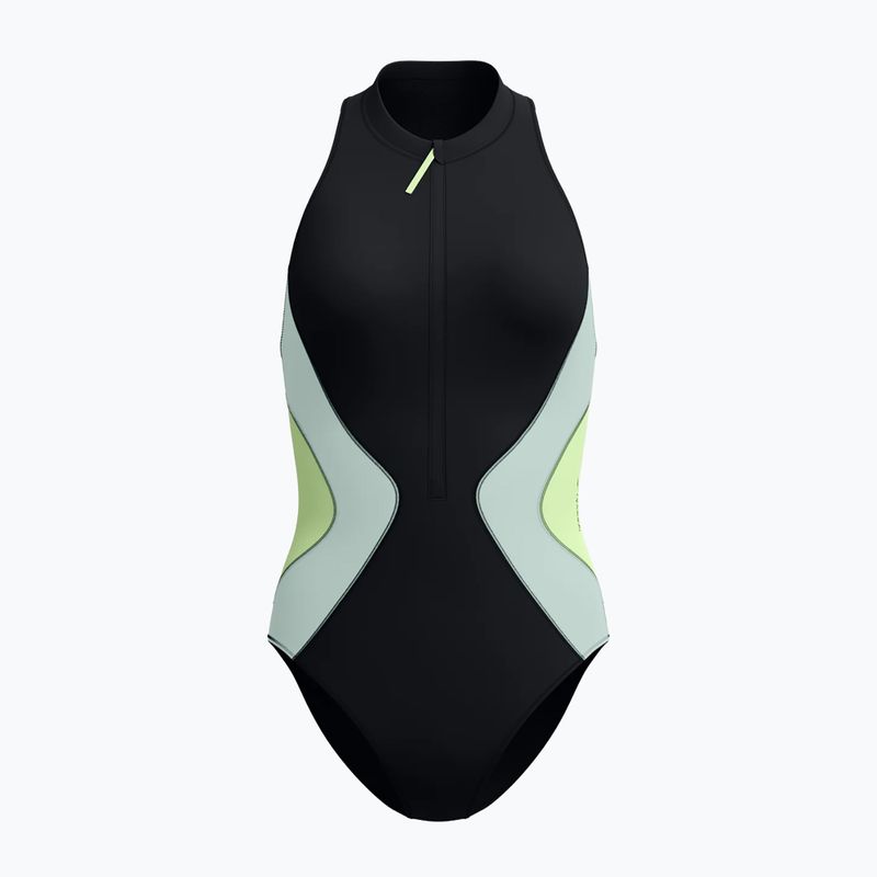 Strój pływacki jednoczęściowy damski Speedo Ocean Flex Zip black/pale clover 6