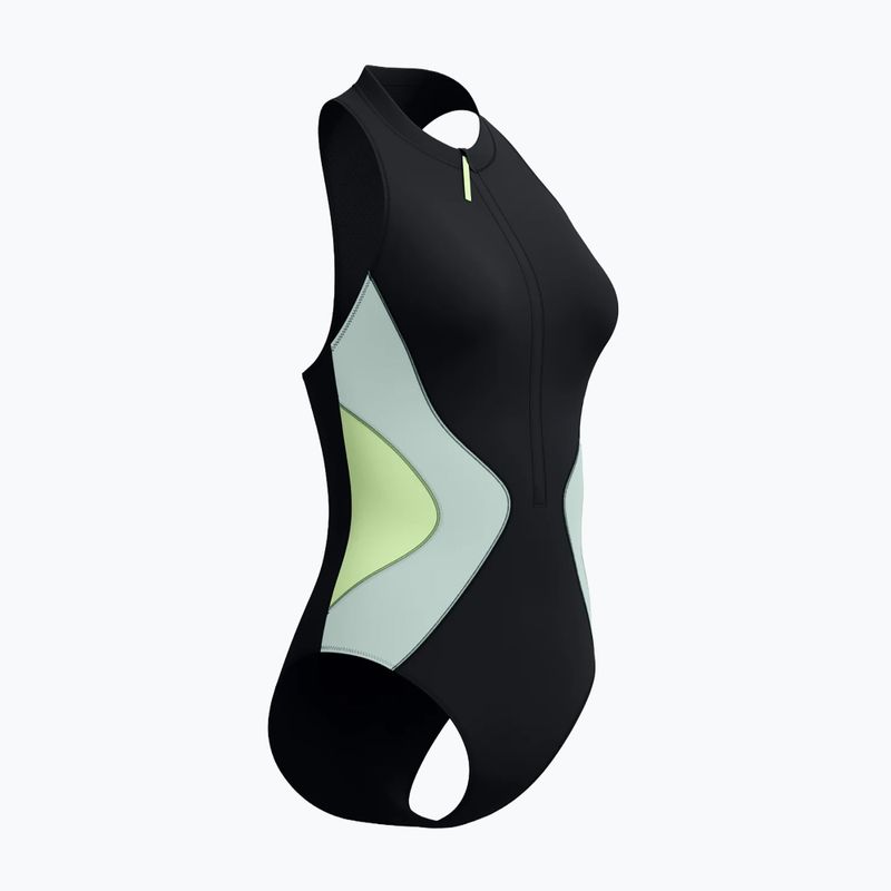 Strój pływacki jednoczęściowy damski Speedo Ocean Flex Zip black/pale clover 8