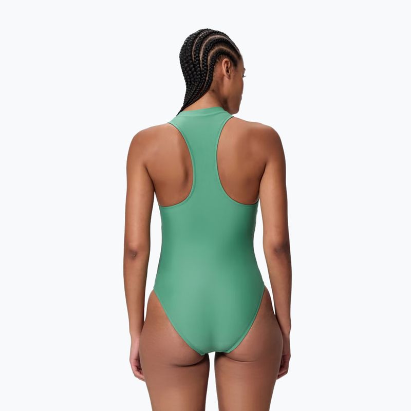 Strój pływacki jednoczęściowy damski Speedo Ocean Flex Zip fortune green/pale clover 2
