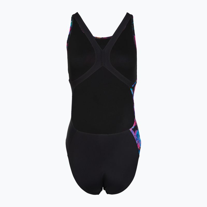 Strój pływacki jednoczęściowy damski Speedo FL Placement Printed Powerback glitchy garden/black 2