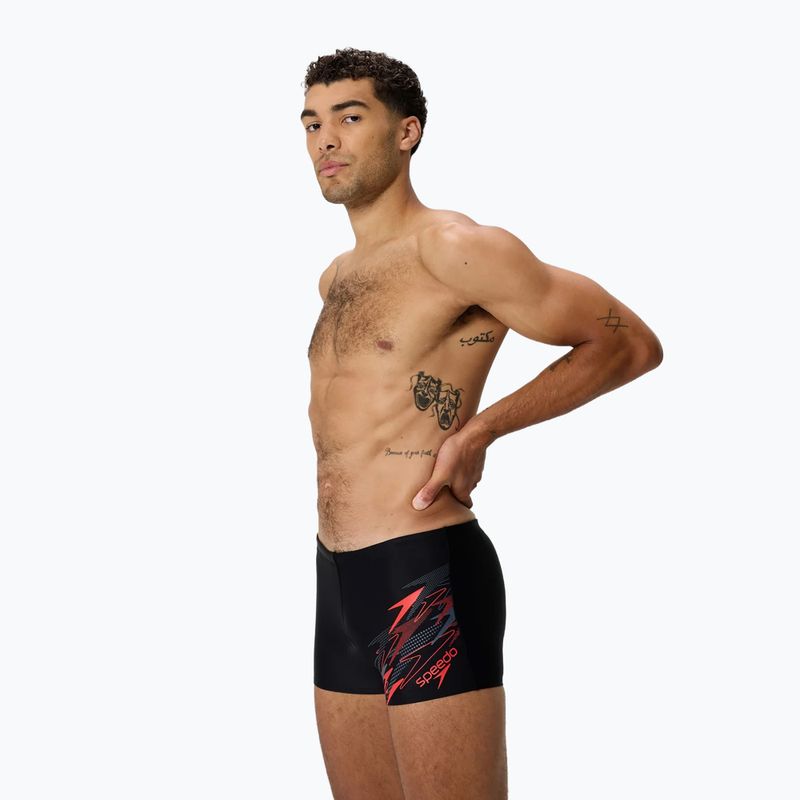 Bokserki kąpielowe męskie Speedo Medley Logo Aquashort anthracite/hrr 4