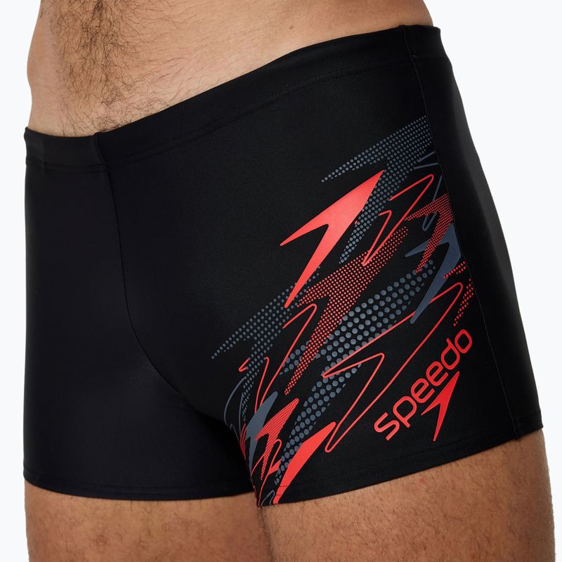 Bokserki kąpielowe męskie Speedo Medley Logo Aquashort anthracite/hrr 5