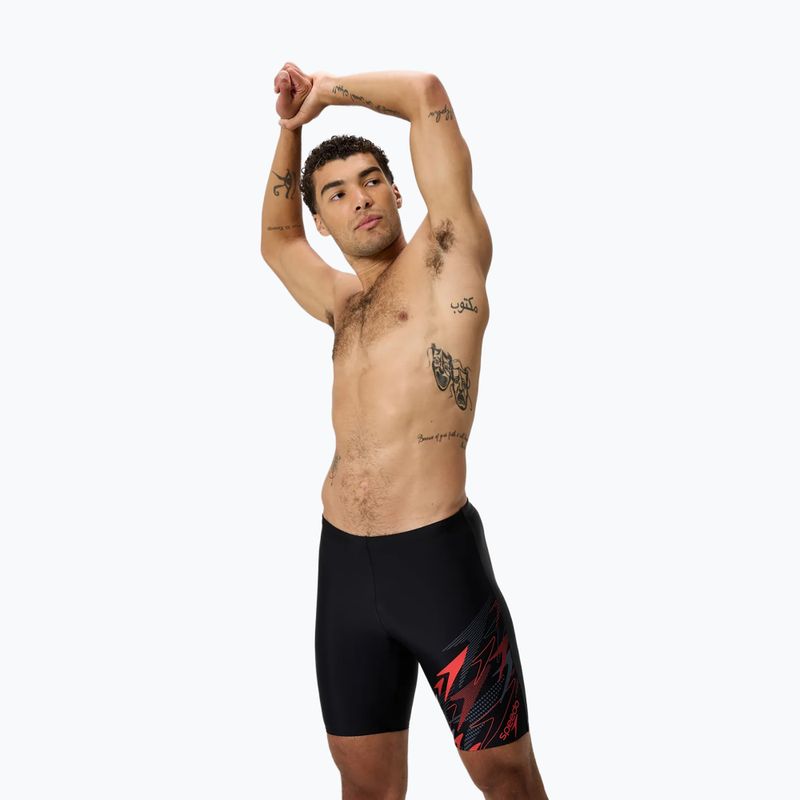 Jammery kąpielowe męskie Speedo Medley Logo Jammer anthracite/hrr 4