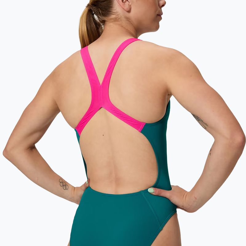 Strój pływacki jednoczęściowy damski Speedo Solid Powerback peacock 4
