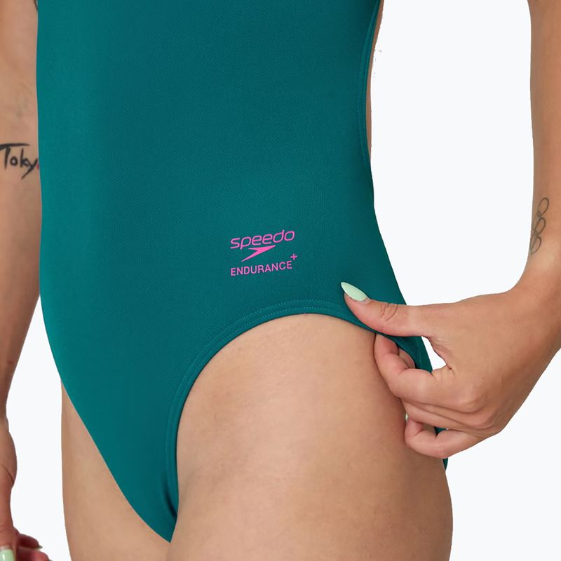 Strój pływacki jednoczęściowy damski Speedo Solid Powerback peacock 5