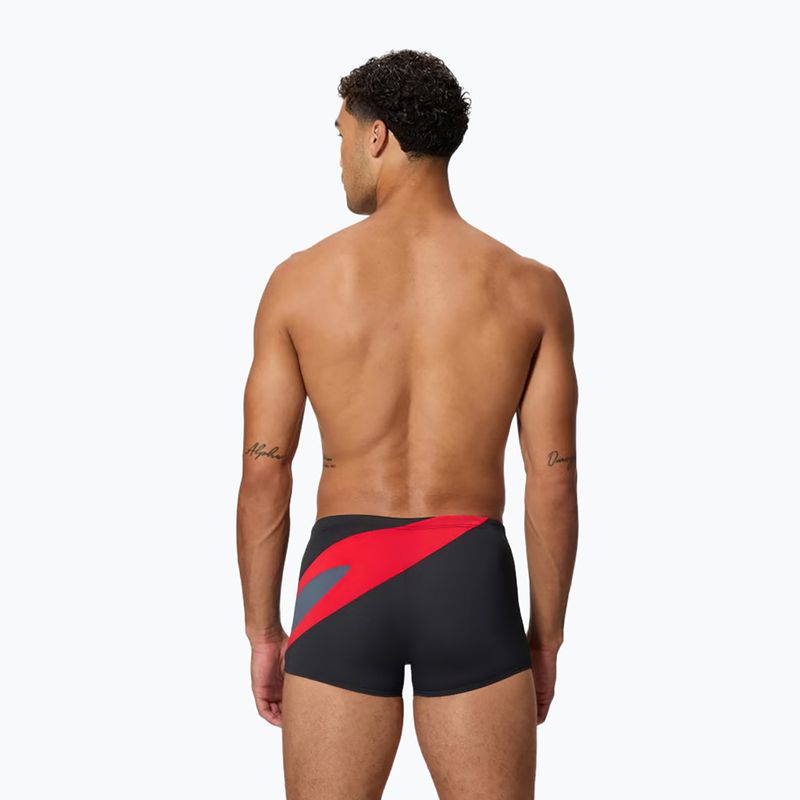 Bokserki pływackie męskie Speedo Hyperboom Aquashort anthracite/high risk red 2