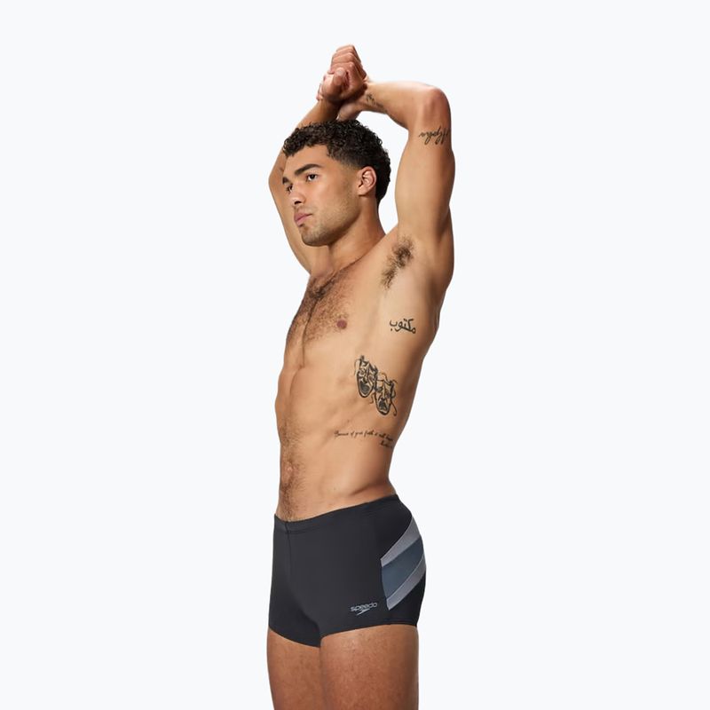 Bokserki pływackie męskie Speedo Hyperboom Aquashort anthracite/coin grey 3