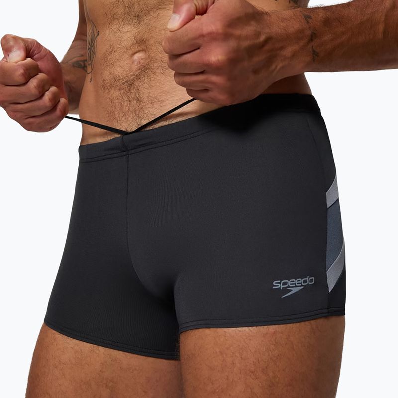 Bokserki pływackie męskie Speedo Hyperboom Aquashort anthracite/coin grey 4