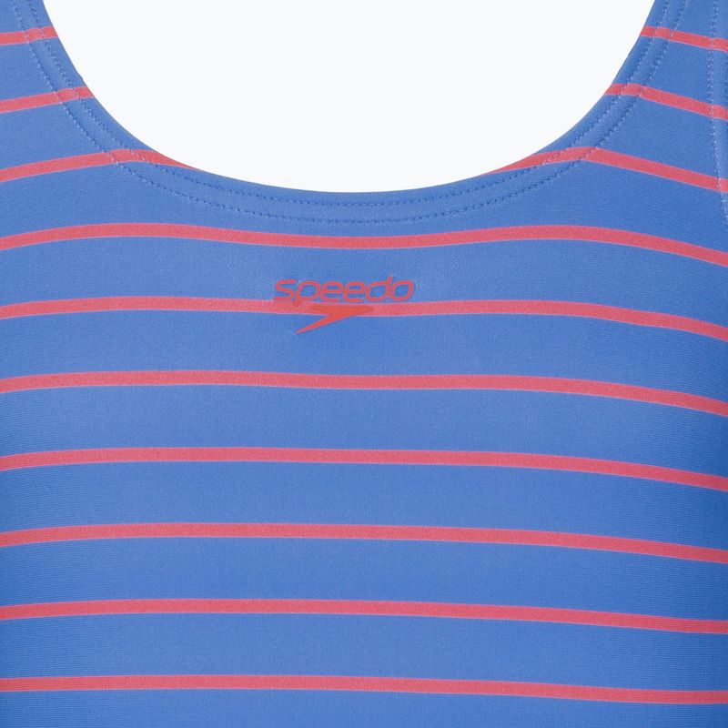 Strój kąpielowy jednoczęściowy dziecięcy Speedo Stripe Print Medalist periwinkle blue 3