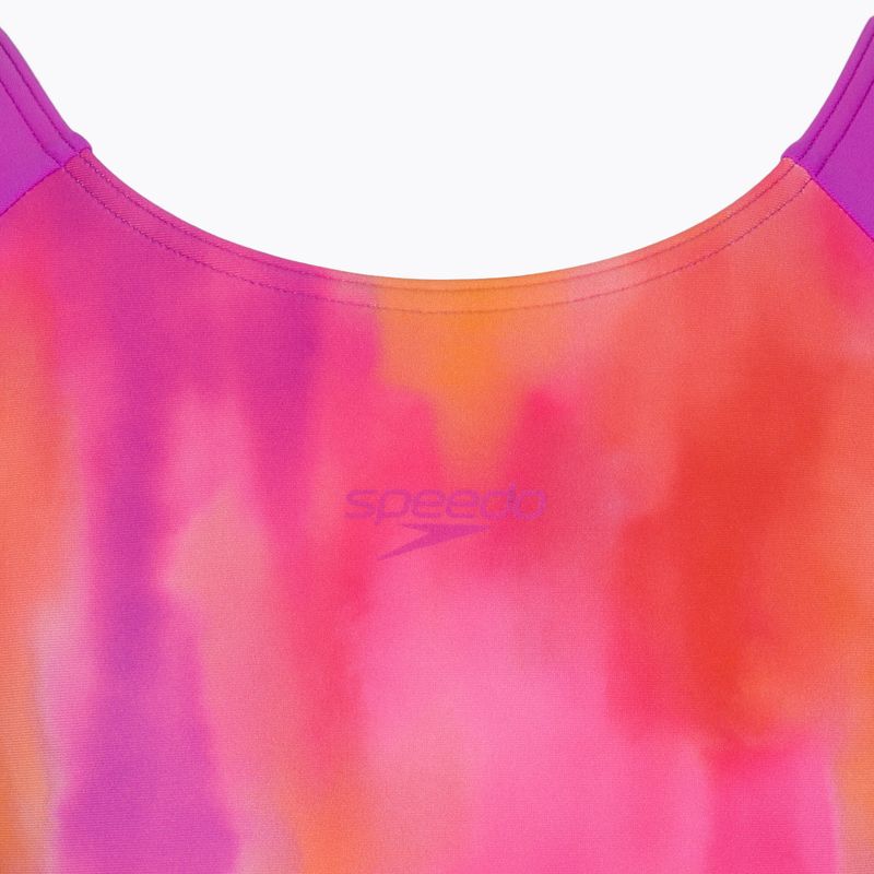 Strój pływacki jednoczęściowy dziecięcy Speedo Print Pulseback pink/neon violet 3