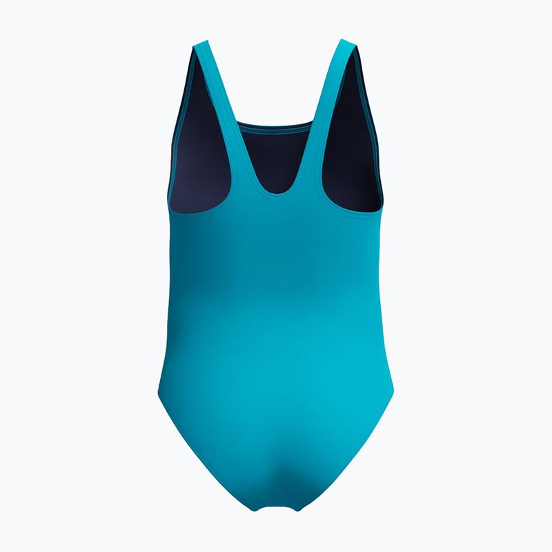 Strój pływacki jednoczęściowy dziecięcy Speedo Hyperboom Butterfly Back mayan blue/margarita pink 2