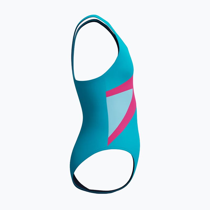 Strój pływacki jednoczęściowy dziecięcy Speedo Hyperboom Butterfly Back mayan blue/margarita pink 4