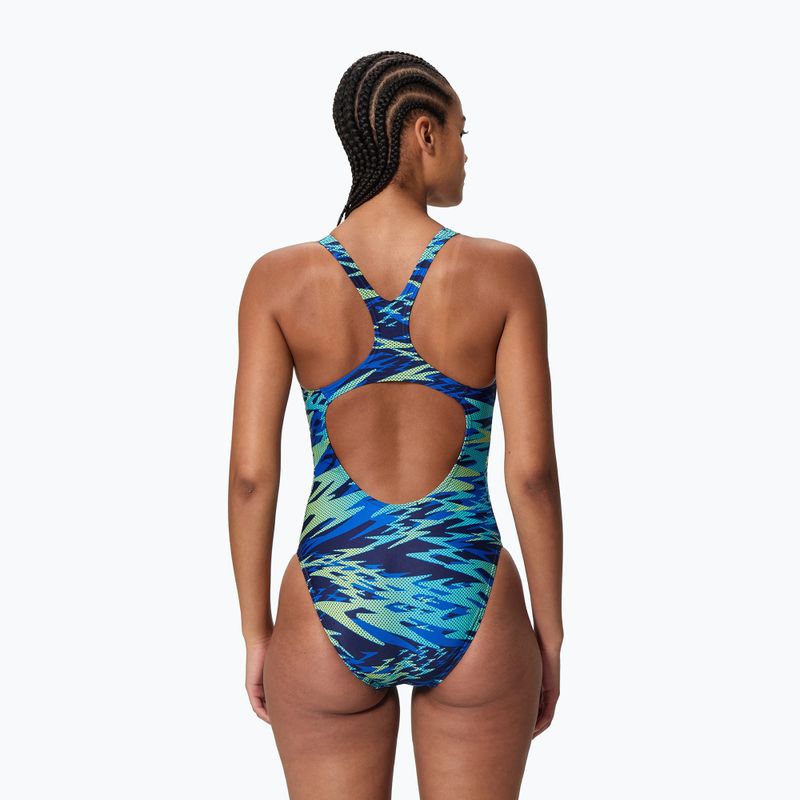 Strój pływacki jednoczęściowy damski Speedo Hyperboom Print Medalist peacoat 2
