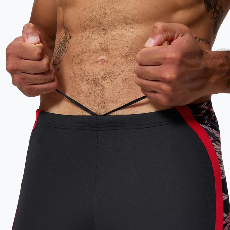 Jammery pływackie męskie Speedo Hyper Boom Splice Mid anthracite/high risk red 4