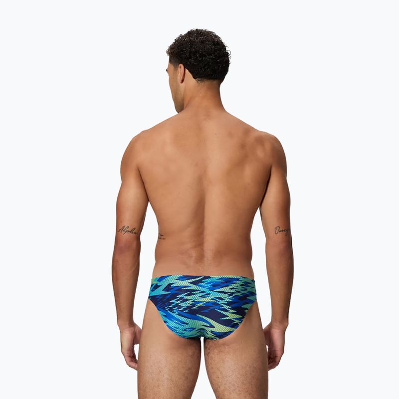 Slipy pływackie męskie Speedo Hyperboom Print Brief 2.5" peacoat/deep sapphire 2