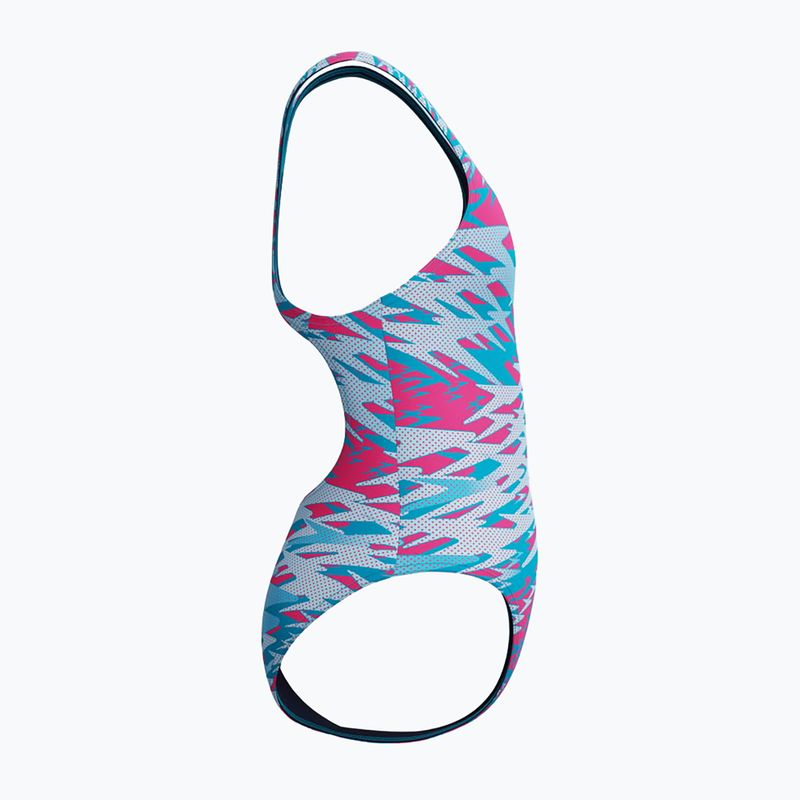 Strój pływacki jednoczęściowy dziecięcy Speedo Hyperboom Print Medalist margarita pink 4