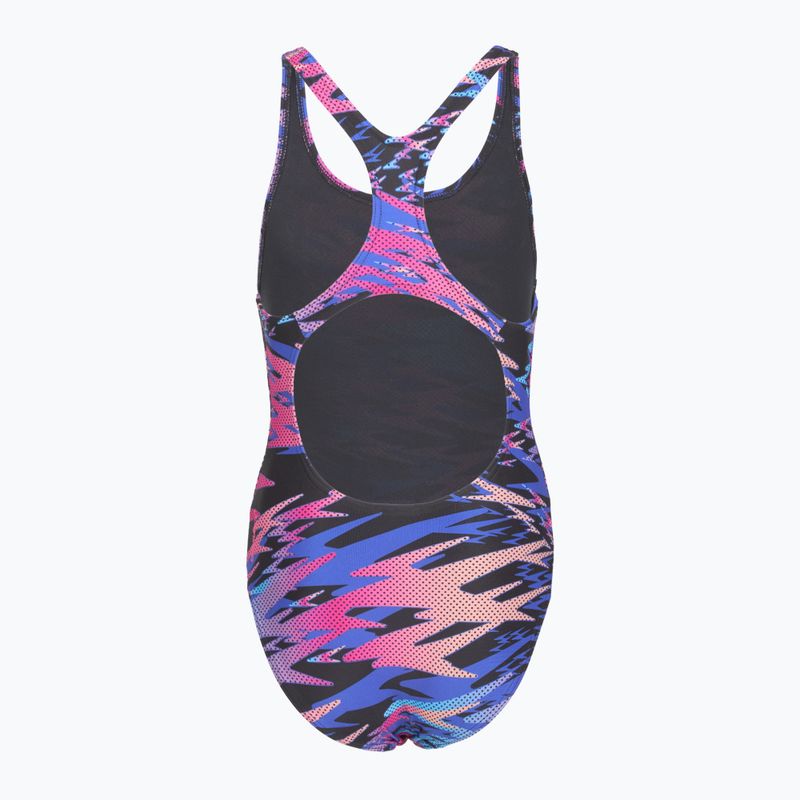 Strój pływacki jednoczęściowy dziecięcy Speedo Hyperboom Print Medalist anthracite 2