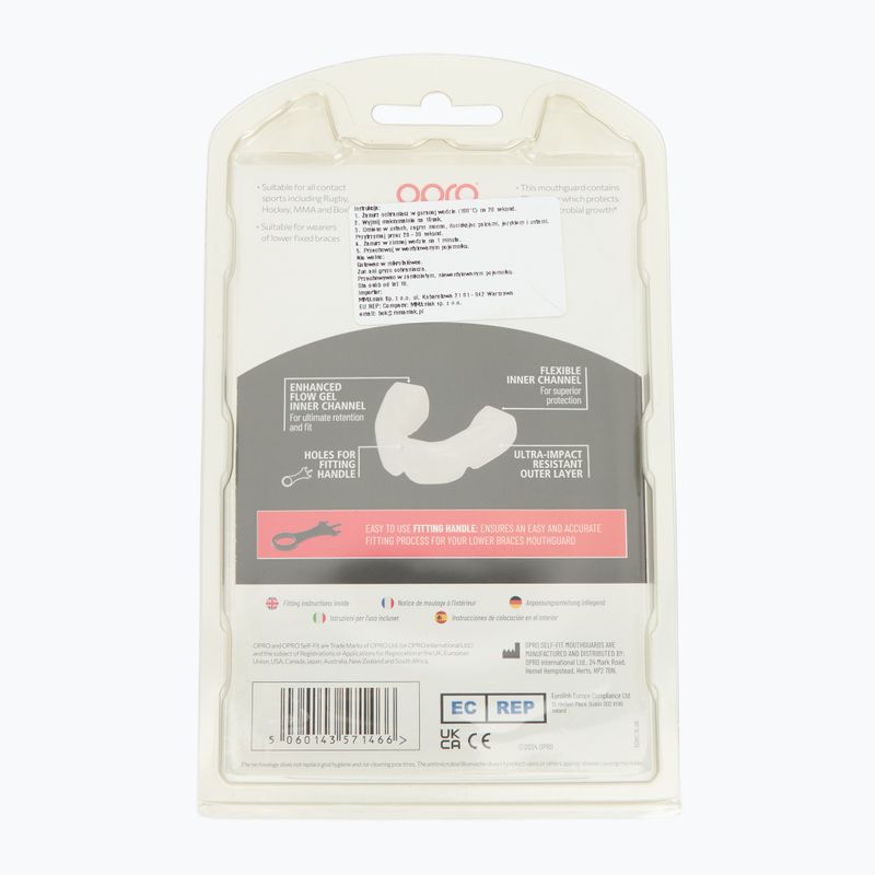 Ochraniacz szcęki Opro Lower Braces biały 2