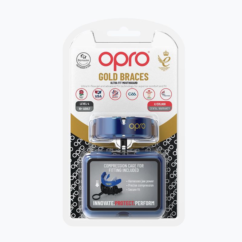 Ochraniacz szczęki Opro Gold Braces niebieski 2