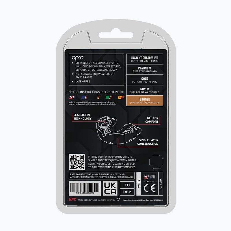 Ochraniacz szczęki Opro UFC Bronze GEN2 biały 3