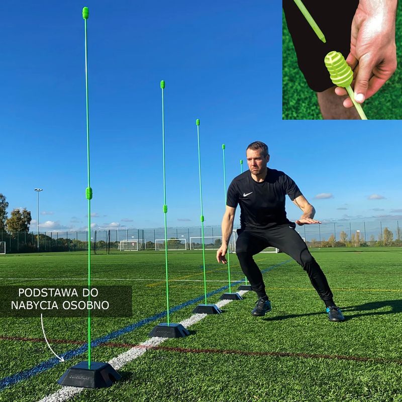 Tyczki treningowe QuickPlay Agility Poles 10 szt. green 6