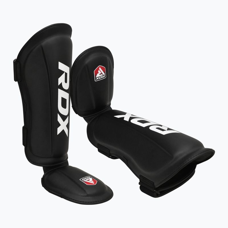 Ochraniacze piszczeli i stóp RDX T1 Shin Instep Guards black 3