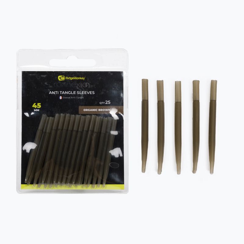 Rurki antysplątaniowe RidgeMonkey Connexion Anti Tangle Sleeves brązowe RMT109
