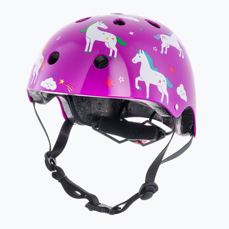 Kask rowerowy dziecięcy Hornit Unicorn purple/white