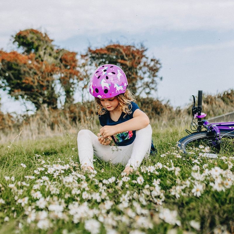 Kask rowerowy dziecięcy Hornit Unicorn purple/white 11