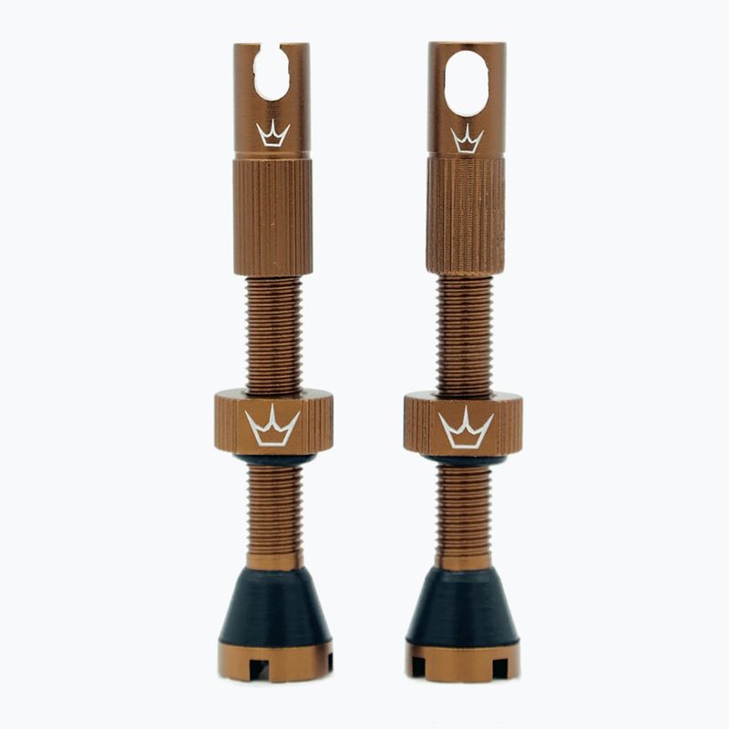 Zestaw wentyli presta Peaty's X Chris King MK2 Tubeless Valves 42 mm bourbon