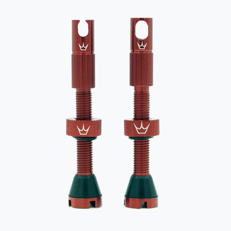 Zestaw wentyli presta Peaty's X Chris King MK2 Tubeless Valves 42 mm red