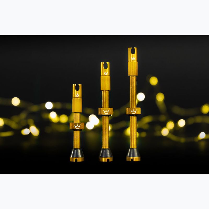 Zestaw wentyli presta Peaty's X Chris King MK2 Tubeless Valves 42 mm gold 3