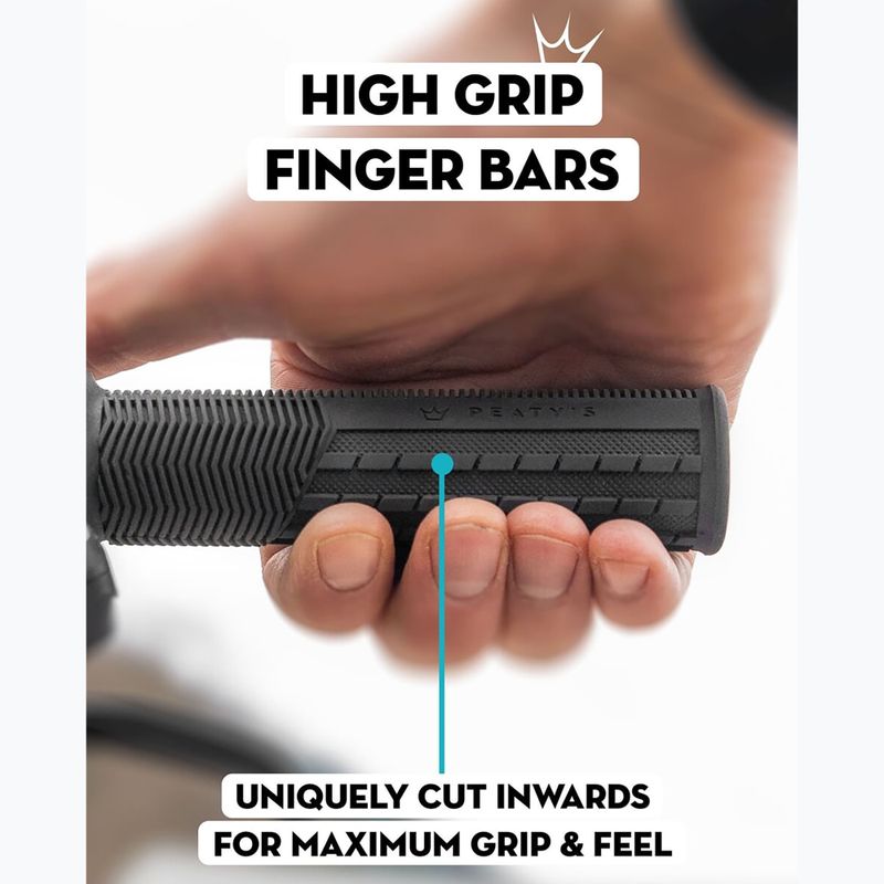 Chwyty kierownicy Peaty's Monarch Knurl Thin black 2
